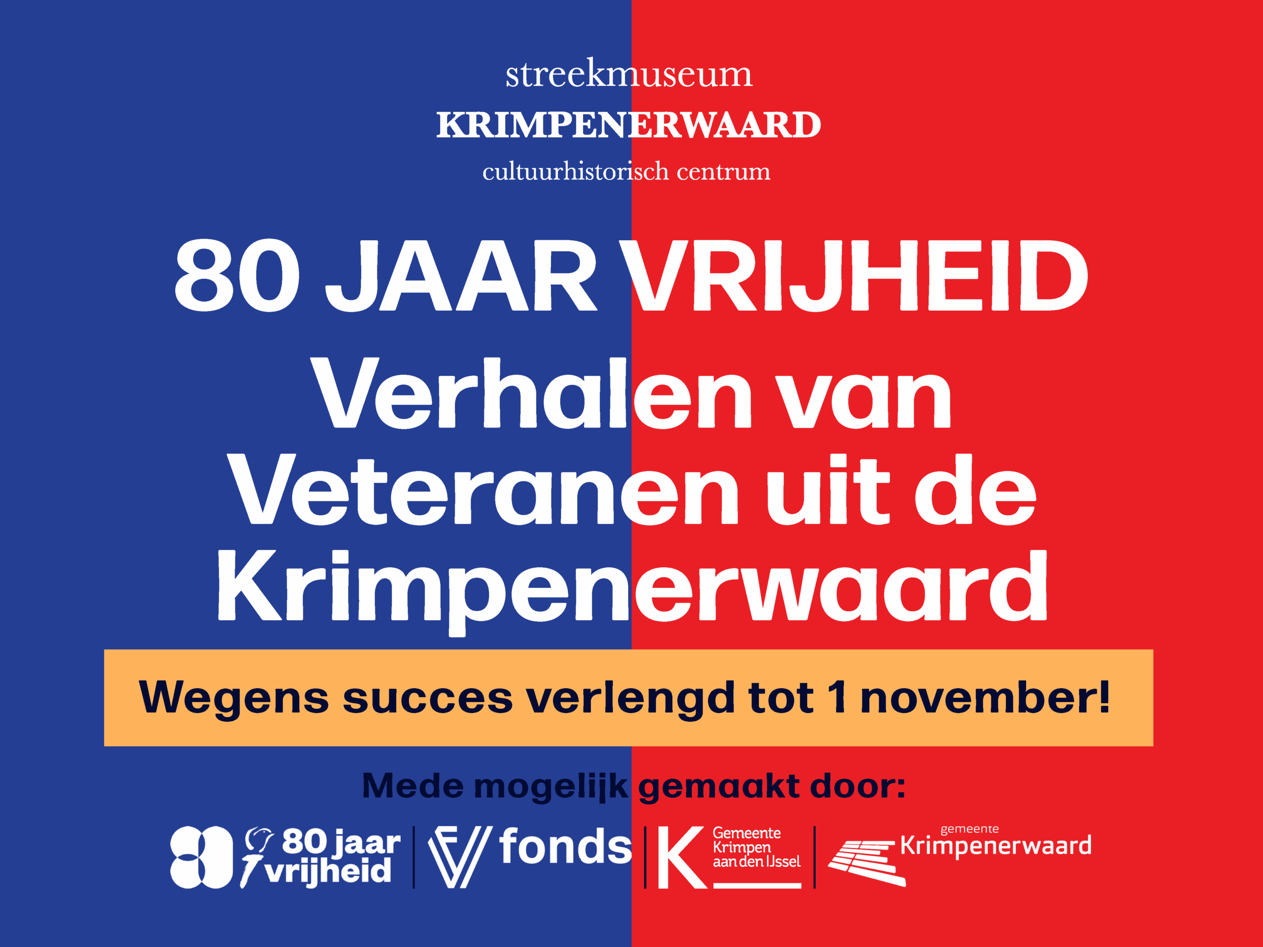 Tentoonstelling Verhalen van Veteranen verlengd tot 1 november!